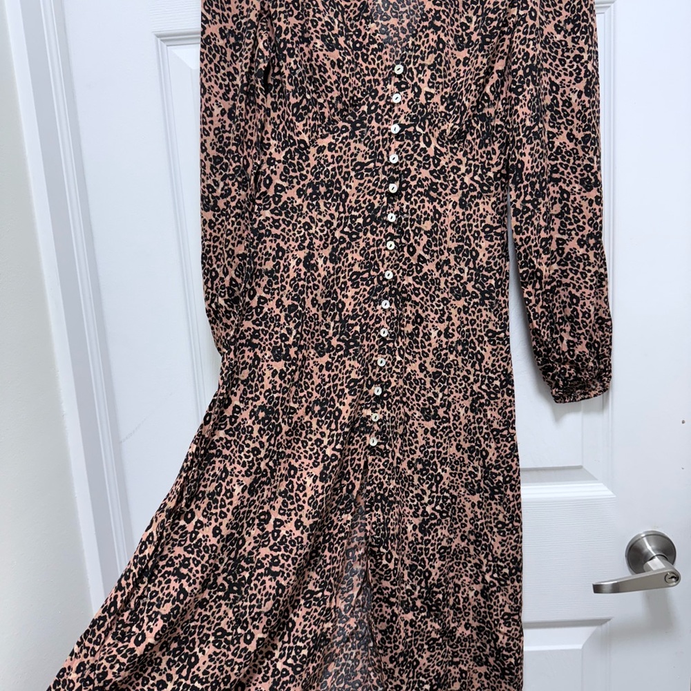 Leopard Print Button-Down Dress-Aritzia Wilfred